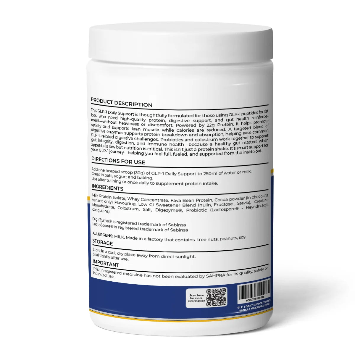GLP-1 Dily Support Shake, Vanilla (750g)