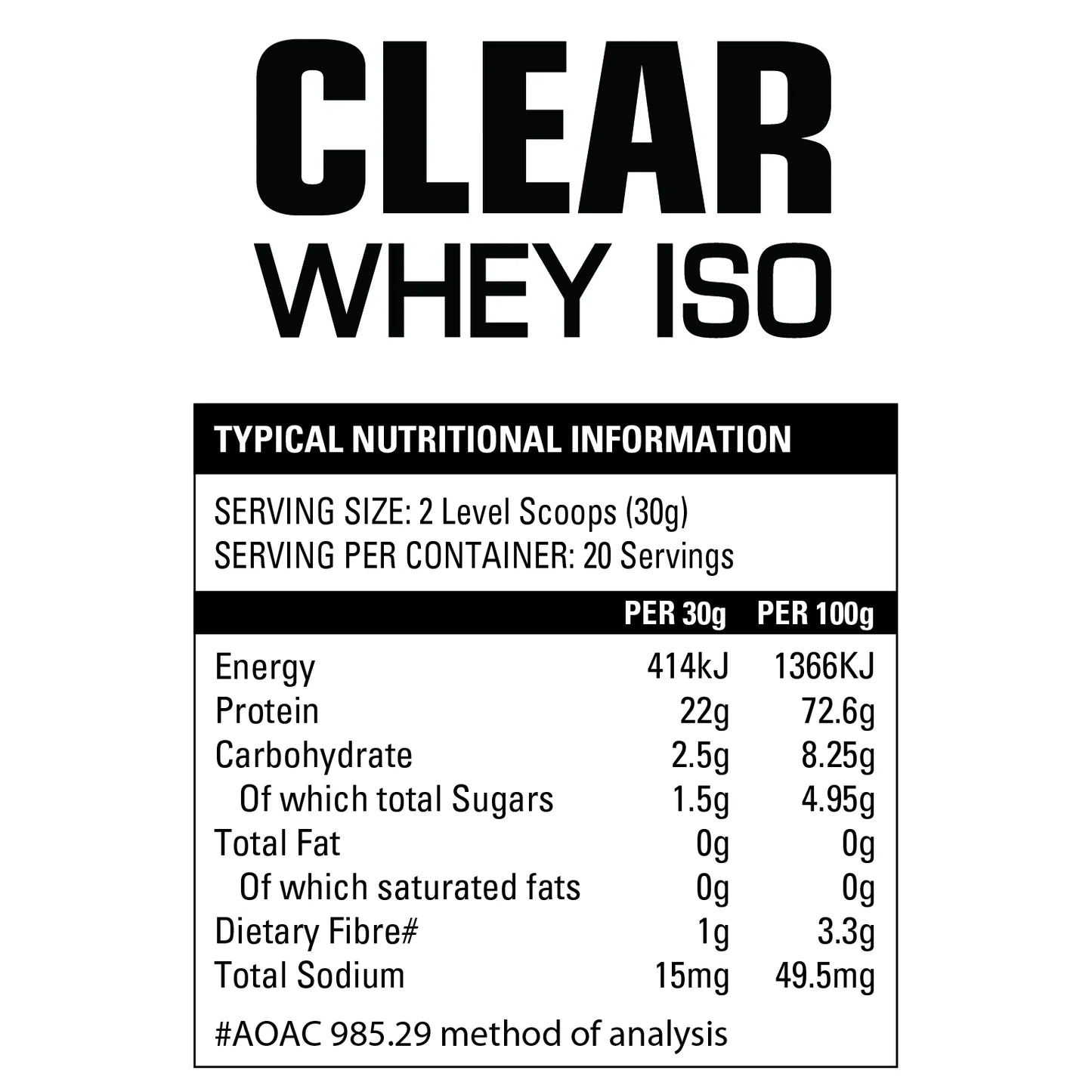 Clear Whey ISO, PROTEIN WATER, Strawberry Lemonade (600g)