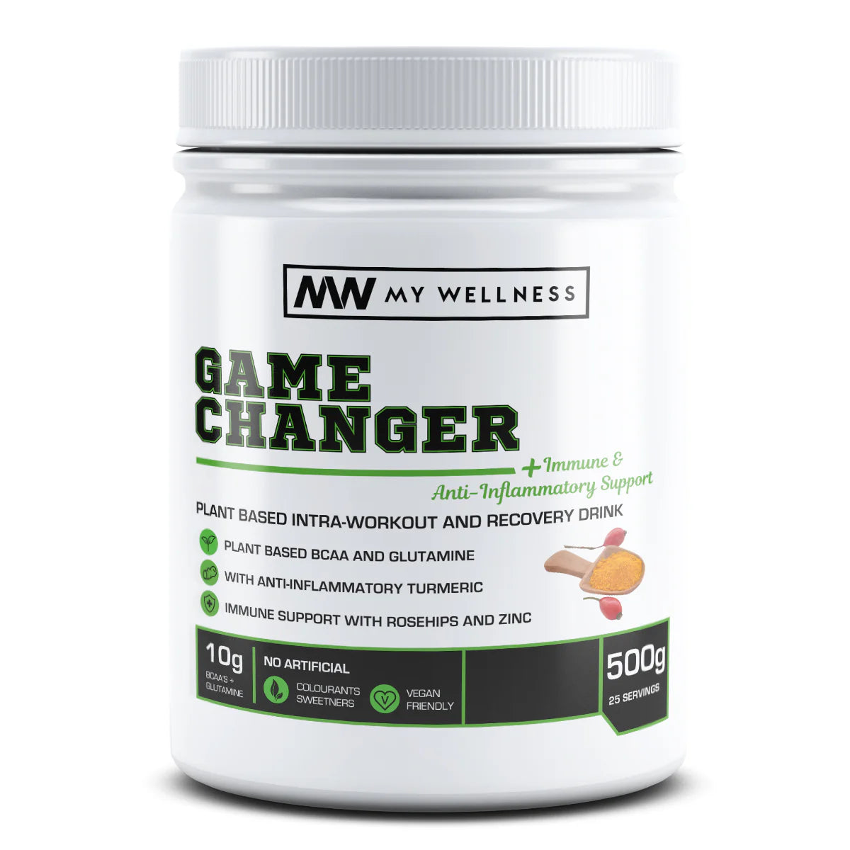 Game Changer Recovery, Blood Orange. BCAA's & Glutamine (500g)